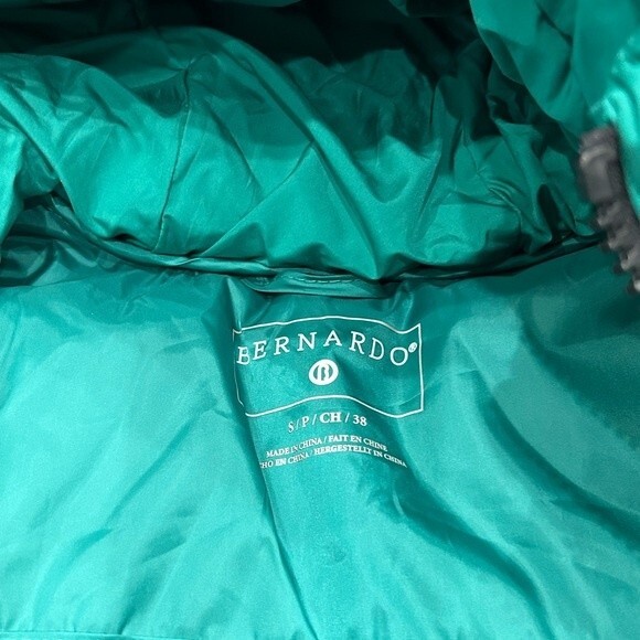 NEW Bernardo Women Quilted Puffer Winter Jacket Coat Size S Green - Picture 5 of 10